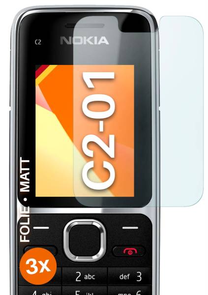 moex FlexProtect Matt für Nokia C2-01 – Anti Reflex Schutzfolie für besten Displayschutz, Matt