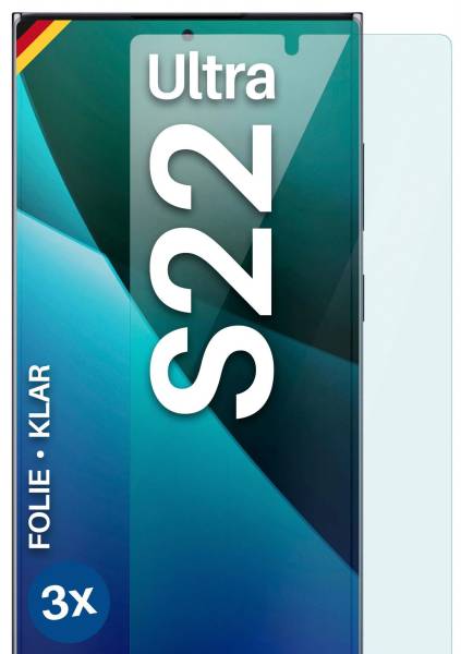 moex FlexProtect Klar für Samsung Galaxy S22 Ultra – Schutzfolie für unsichtbaren Displayschutz, Ultra klar