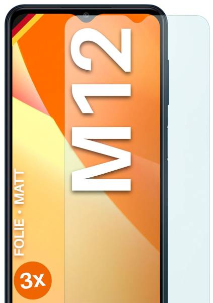 moex FlexProtect Matt für Samsung Galaxy M12 – Anti Reflex Schutzfolie für besten Displayschutz, Matt
