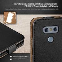 moex Flip Case für LG G6 – PU Lederhülle mit 360 Grad Schutz, klappbar