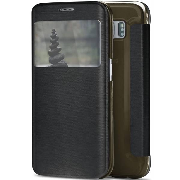 Für Samsung Galaxy S6 Edge | Elegante Klapptasche mit Fenster | FOCUS CASE