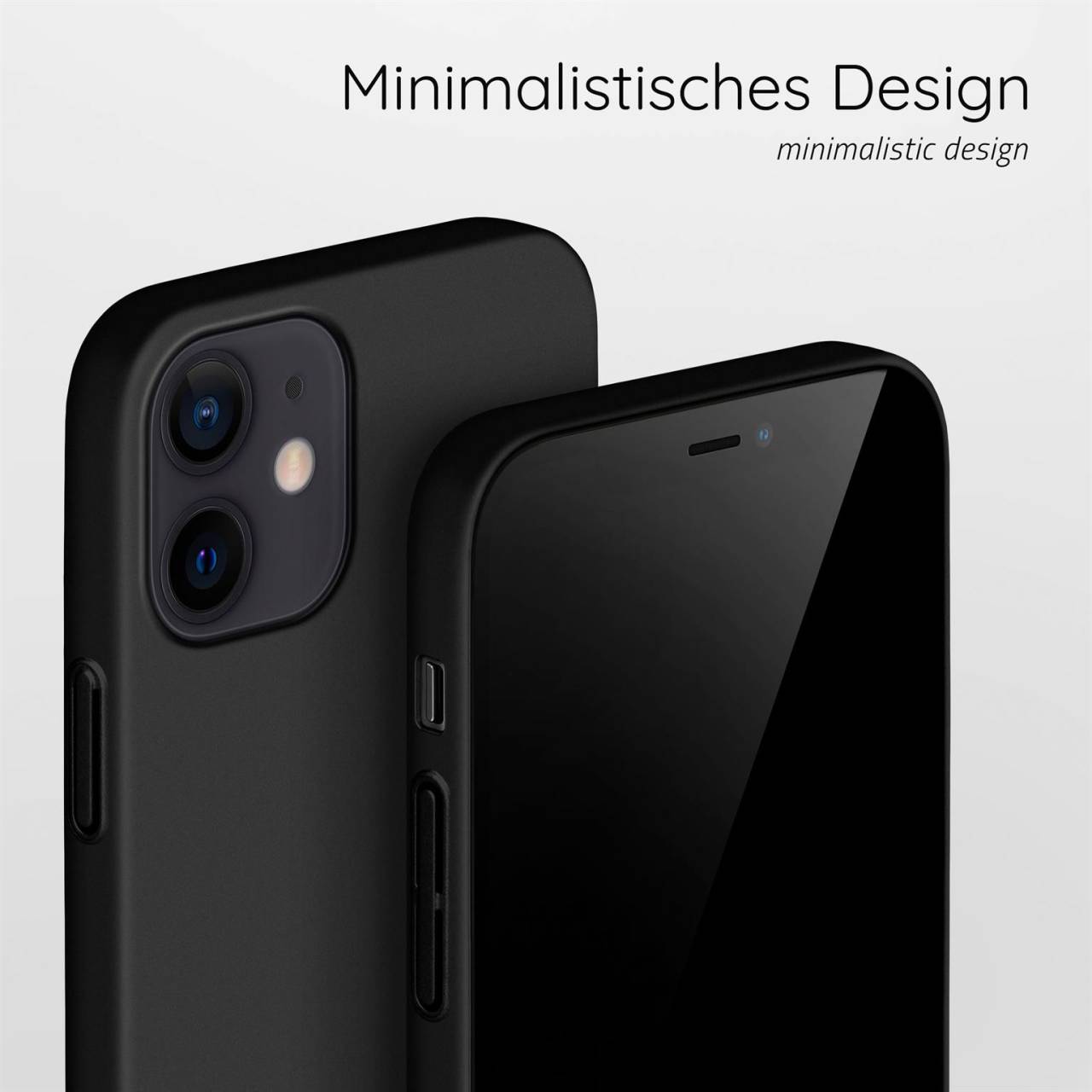 moex Alpha Case für Apple iPhone 12 mini – Extrem dünne, minimalistische Hülle in seidenmatt