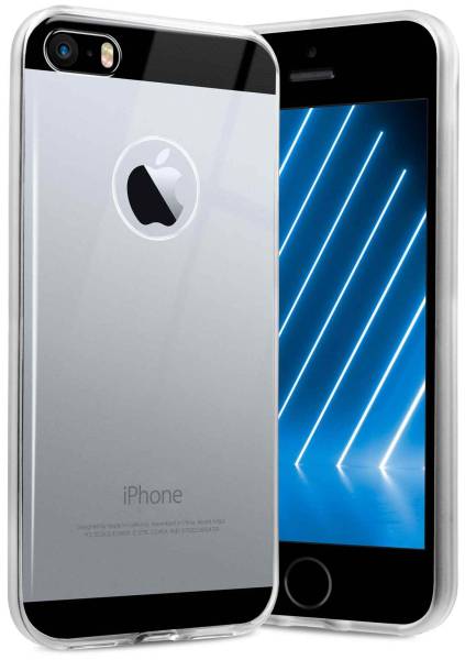 ONEFLOW Clear Case für Apple iPhone SE 1. Generation (2016) – Transparente Hülle aus Soft Silikon, Extrem schlank