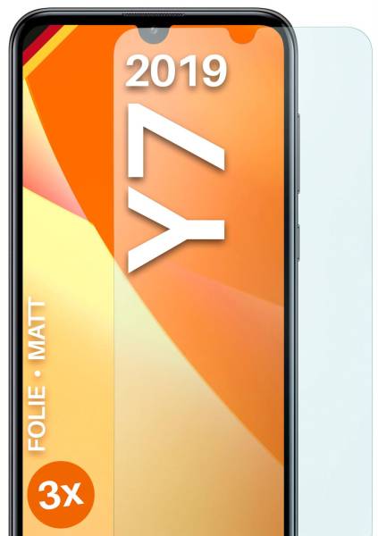 moex FlexProtect Matt für Huawei Y7 (2019) – Anti Reflex Schutzfolie für besten Displayschutz, Matt