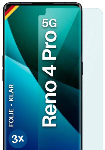 moex FlexProtect Klar für Oppo Reno4 Pro 5G – Schutzfolie für unsichtbaren Displayschutz, Ultra klar