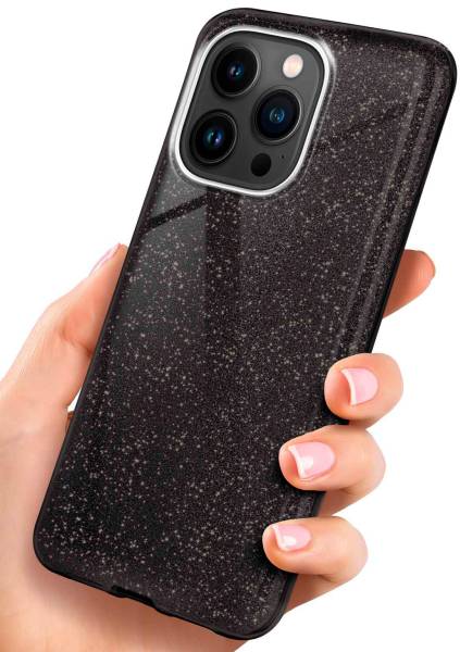 ONEFLOW Glitter Case für Apple iPhone 15 Pro Max – Glitzer Hülle aus TPU, designer Handyhülle