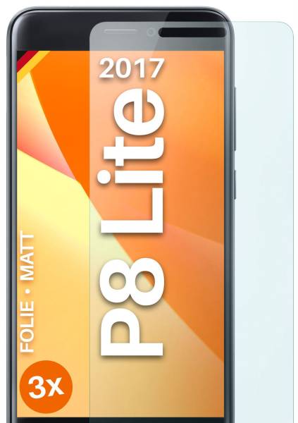 moex FlexProtect Matt für Huawei P8 Lite 2017 – Anti Reflex Schutzfolie für besten Displayschutz, Matt