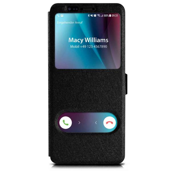 moex Comfort Case für Samsung Galaxy Note 8 – Klapphülle mit Fenster, ultra dünnes Flip Case