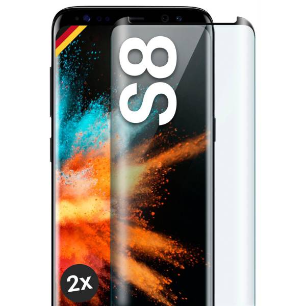 moex CurveProtect S für Samsung Galaxy S8 – Hüllenfreundliche Schutzfolie – Curved 3D Panzerglas