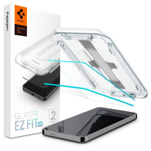Spigen Glas.tR EZ Fit für Samsung Galaxy S24 Plus – 2x gehärtete Glas Folien inklusive Montagerahmen