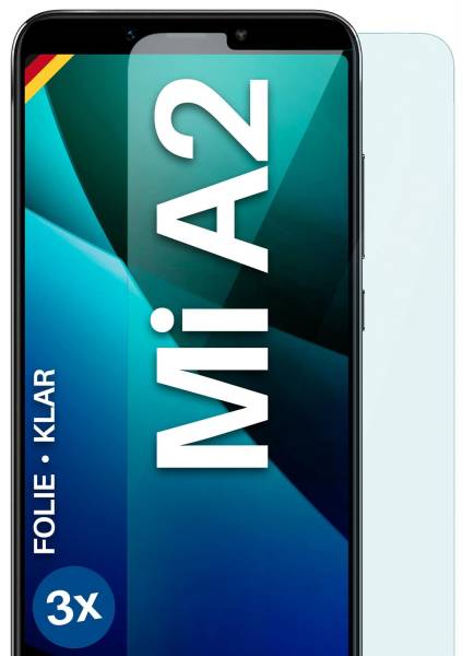 moex FlexProtect Klar für Xiaomi Mi A2 – Schutzfolie für unsichtbaren Displayschutz, Ultra klar