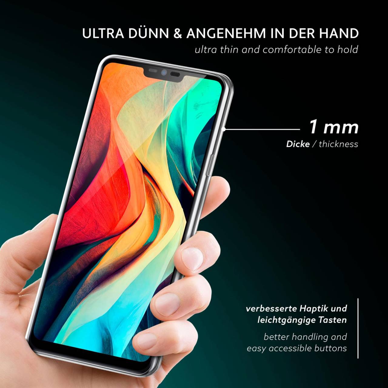 moex Aero Case für LG G7 Fit – Durchsichtige Hülle aus Silikon, Ultra Slim Handyhülle