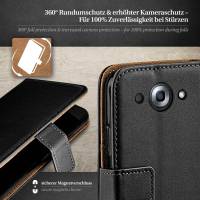 moex Book Case für LG E986 Optimus G Pro – Klapphülle aus PU Leder mit Kartenfach, Komplett Schutz