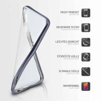 moex Chrome Case für Samsung Galaxy S6 – Handy Bumper mit Chrom Rand – Transparente Hülle