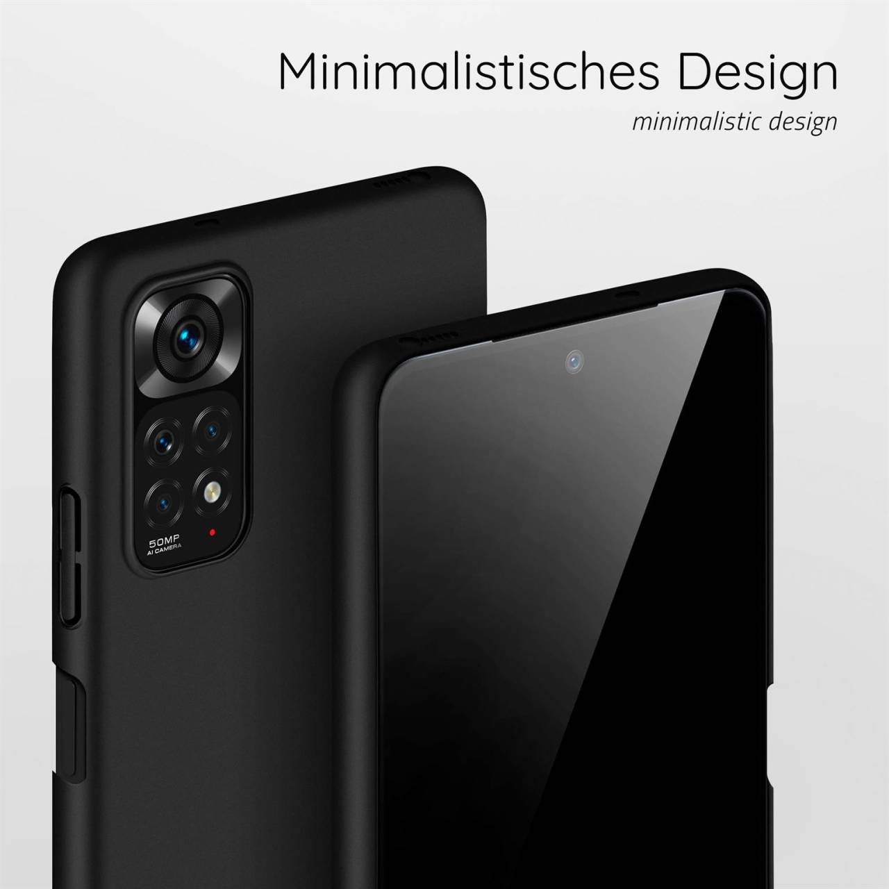 moex Alpha Case für Xiaomi Redmi Note 11 – Extrem dünne, minimalistische Hülle in seidenmatt