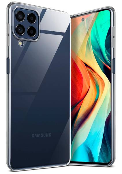 moex Aero Case für Samsung Galaxy M53 5G – Durchsichtige Hülle aus Silikon, Ultra Slim Handyhülle