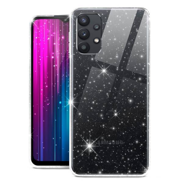 moex® Sparky Case für Samsung Galaxy A32 5G – Stylische Glitzer Hülle, ultra slim Handyhülle, durchsichtig